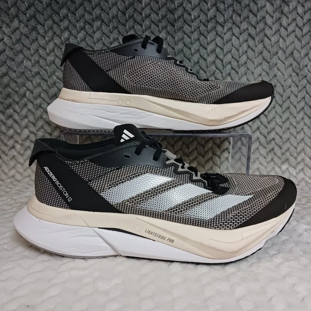 Adidas Adizero Boston 12 Black Carbon Women's Walking Running Shoes Size 7